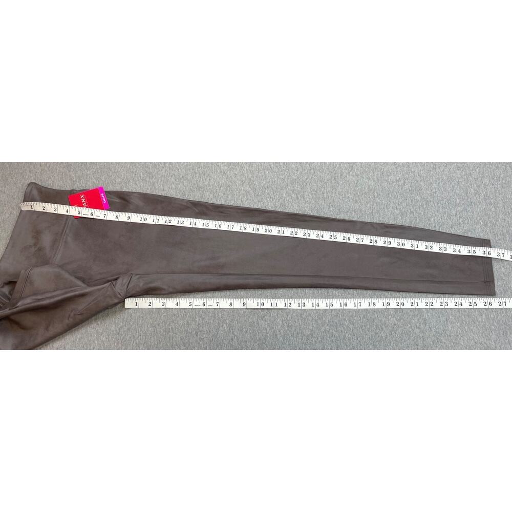 Spanx Leggings Womens XL Brown Faux Leather Shaping Stretch Waistband 29" Inseam - Picture 10 of 11